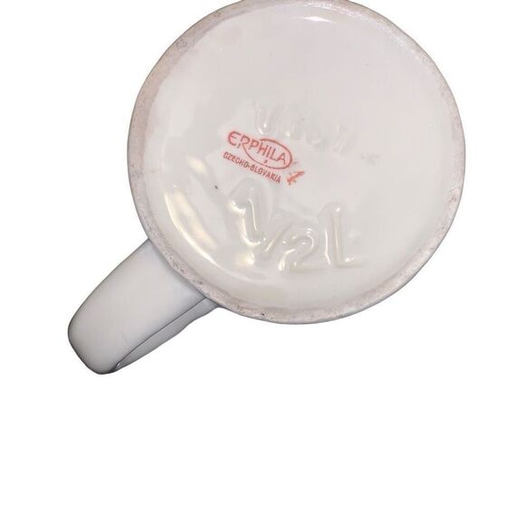 Vintage Erphila Czechoslovakia Stein Pub Theme 1/2 Liter Mug Beer Classic Style - Picture 3 of 11